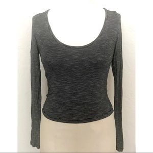 American Eagle Black & White Stripe Scoop Neck Top size Medium